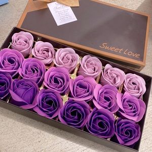 Purple box flowers